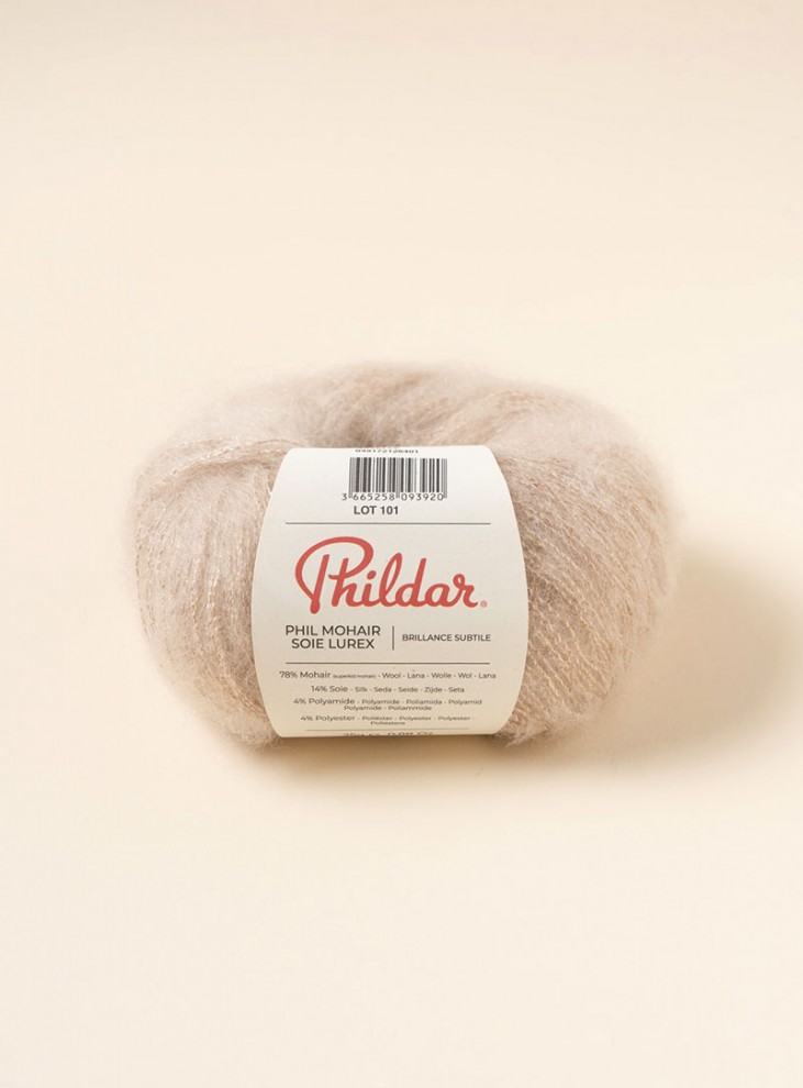 필 모헤어 수아 럭스(펄 실크 모헤어)(Phil Mohair Soie Lurex)(1볼/25g)